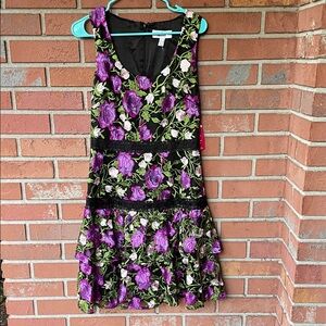 NEW Badgley Mischka belle embroidered dress